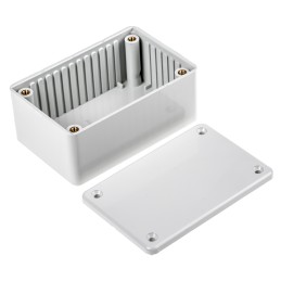 1 pcs - Hammond 1591 Series Grey Flame Retardant ABS Enclosure, IP54, Grey Lid, 85 x 56 x 39mm