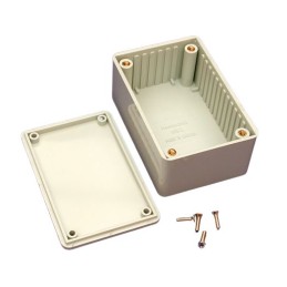 1 pcs - Hammond 1591 Series Grey Flame Retardant ABS Enclosure, IP54, Grey Lid, 85 x 56 x 39mm