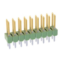 10 pcs - TE Connectivity AMPMODU MOD II Series Straight Through Hole Pin Header, 18 Contact(s), 2.54mm Pitch, 2 Row(s),