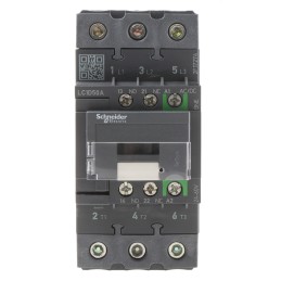 1 pcs - Schneider Electric LC1D Series Contactor, 24 V ac/dc Coil, 3-Pole, 50 A, 22 kW, 3NO, 690 V ac