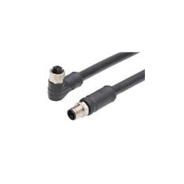 1 pcs : 1205010145 - Sensor Cables / Actuator Cables M12 Double-Ended Cordset 4 Poles Female (90) to Male 14 AWG Black 10.0m Lng