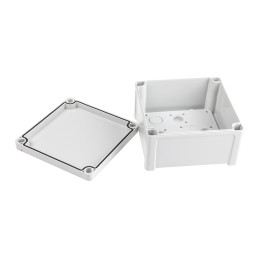 1 pcs - Fibox TEMPO Series Grey ABS Enclosure, IP65, Grey Lid, 130 x 130 x 75mm