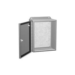 1 pcs : EJ12124LG - Electrical Enclosures Eclipse Junior encl w/ panel - 12 x 12 x 4 - Steel/Lt Gray - N4,12