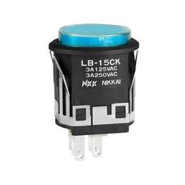 1 pcs : LB15CKW01 - Pushbutton Switches SPDT On-(On) ROUND