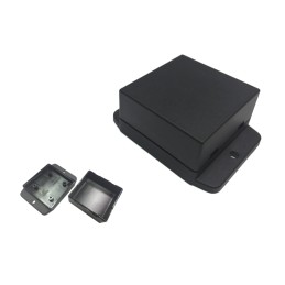 1 pcs - RS PRO Black ABS Enclosure, Flanged, Black Lid, 50 x 50 x 27mm