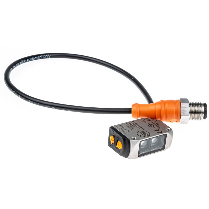 1 pcs - ifm electronic Diffuse Photoelectric Sensor, Block Sensor, 2 mm - 200 mm Detection Range