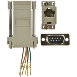 1 pcs - RS PRO D Sub Adapter Female RJ11 to Male 9 Way D-Sub
