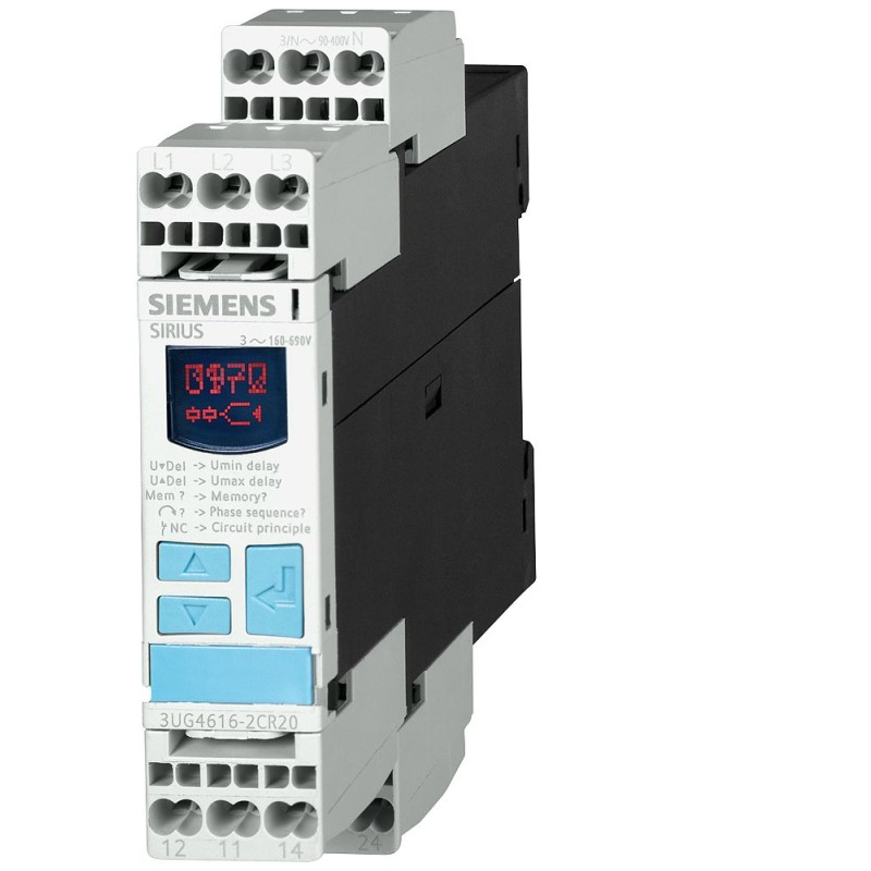 1 pcs - Siemens Phase Monitoring Relay, 3 Phase, DPDT