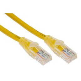 1 pcs - RS PRO Cat5e Male RJ45 to Male RJ45 Ethernet Cable, U/UTP, Yellow PVC Sheath, 2m