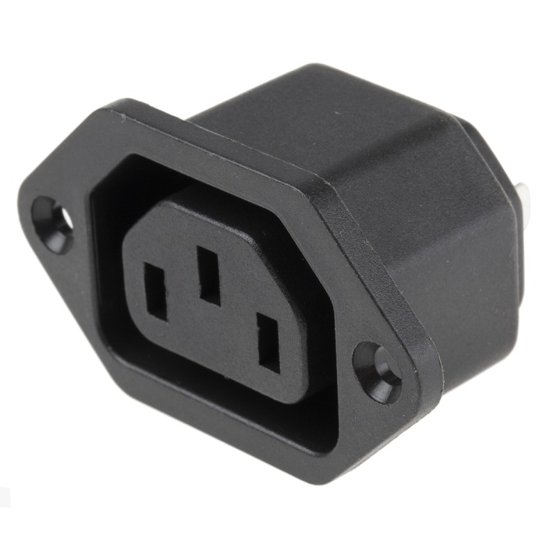 1 pcs - RS PRO C13 Panel Mount IEC Connector Socket, 10A, 250 V