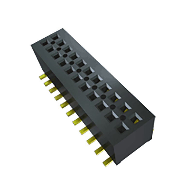 110 pcs - Samtec MLE Series Right Angle Surface Mount PCB Socket, 10-Contact, 2-Row, 1mm Pitch, Solder Termination