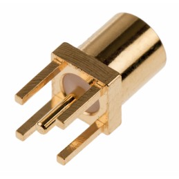 1 pcs - Amphenol, jack Through Hole MMCX Connector, 50Ω, Solder Termination, Straight Body