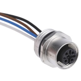 1 pcs - Binder Female 4 way M12 to Unterminated Sensor Actuator Cable, 200mm