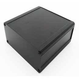 1 pcs - RS PRO Black Extruded Aluminium Heat Sink Case, IP40, Black Lid, 300 x 300 x 264mm