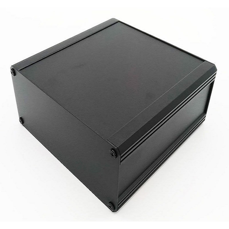 1 pcs - RS PRO Black Extruded Aluminium Heat Sink Case, IP40, Black Lid, 300 x 300 x 264mm