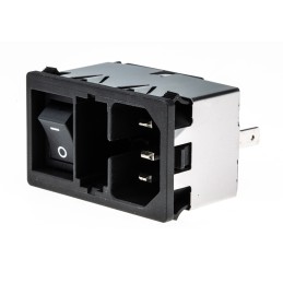 1 pcs - Schurter C14 Snap-In IEC Connector Male, 10A, 250 V