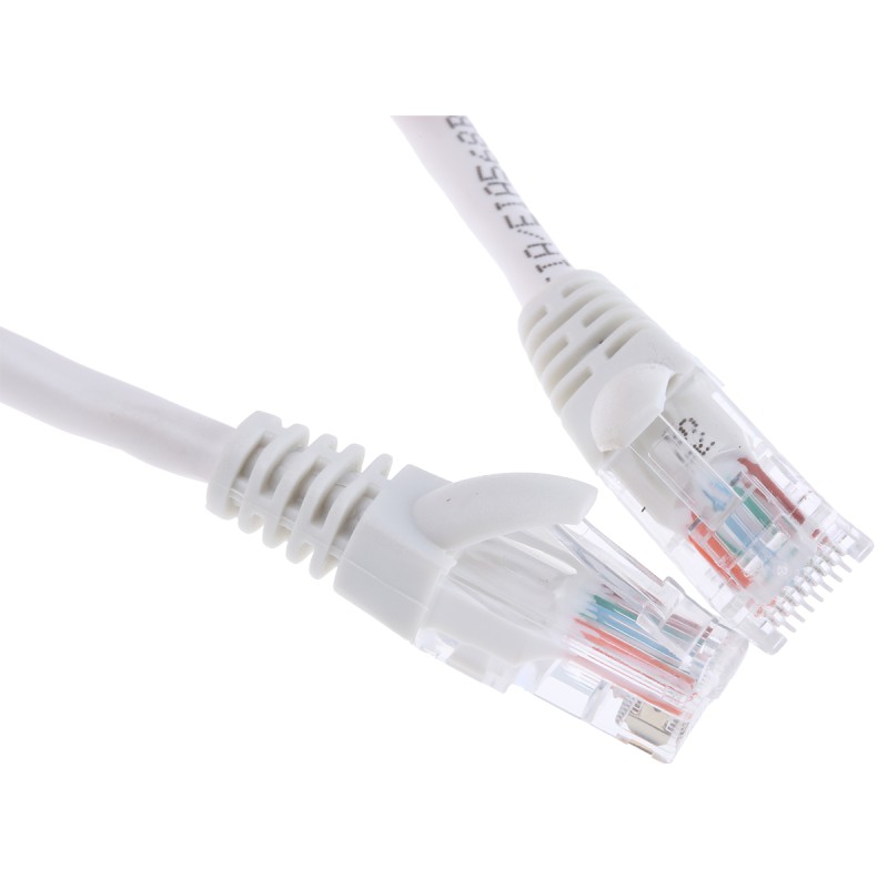 1 pcs - RS PRO Cat5e Male RJ45 to Male RJ45 Ethernet Cable, U/UTP, White PVC Sheath, 0.5m