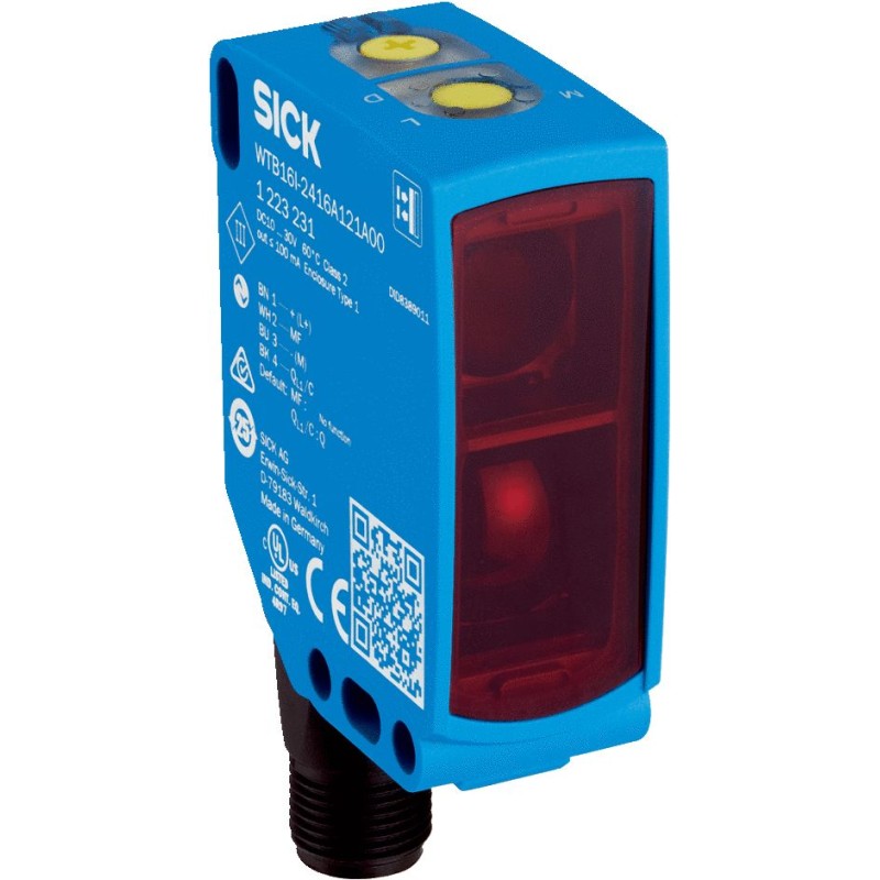 1 pcs - Sick Background Suppression Photoelectric Sensor, Block Sensor, 10 - 1500 mm Detection Range IO-LINK