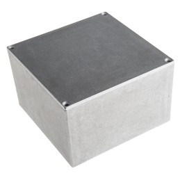 1 pcs - Hammond Eddystone Series Natural Die Cast Aluminium Enclosure, IP54, Natural Lid, 125 x 125 x 79mm
