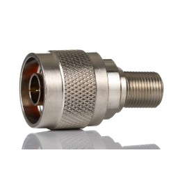 1 pcs - RS PRO Straight 50Ω Coaxial Adapter N Plug to Type F Socket 300MHz