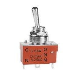 1 pcs : S5AW - Toggle Switches SPDT ON-NONE-(ON) SOLDER LUG