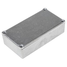 1 pcs - RS PRO Grey Die Cast Aluminium Enclosure, Grey Lid, 111 x 60 x 30mm