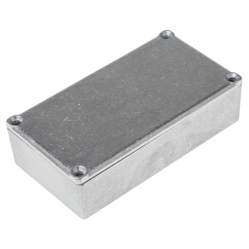 1 pcs - RS PRO Grey Die Cast Aluminium Enclosure, Grey Lid, 111 x 60 x 30mm