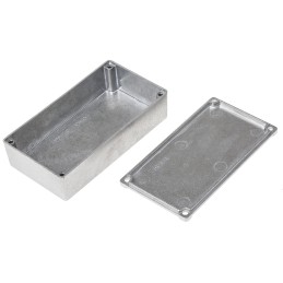 1 pcs - RS PRO Grey Die Cast Aluminium Enclosure, Grey Lid, 111 x 60 x 30mm