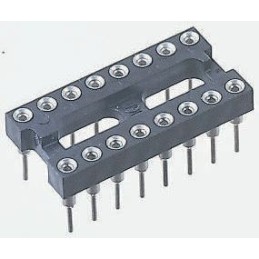 12 pcs - Winslow 2.54mm Pitch Vertical 32 Way, Through Hole Turned Pin Open Frame IC Dip Socket, 5A