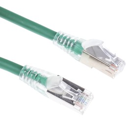 1 pcs - RS PRO Cat6 Male RJ45 to Male RJ45 Ethernet Cable, F/UTP, Green LSZH Sheath, 2m