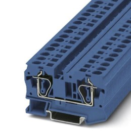 1 pcs - Phoenix Contact ST 6 BU Series Blue Feed Through Terminal Block, 0.2 - 10mm², Single-Level, Spring Clamp