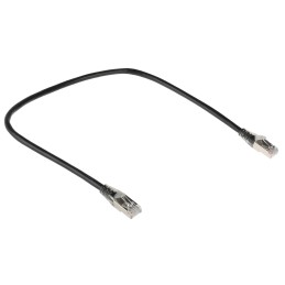 1 pcs - RS PRO Cat5e Male RJ45 to Male RJ45 Ethernet Cable, F/UTP, Black PVC Sheath, 0.5m