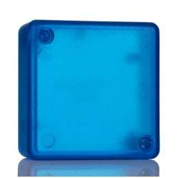 1 pcs - Hammond 1551 Series Translucent Blue ABS Enclosure, IP54, Flanged, Translucent Blue Lid, 50 x 50 x 20mm