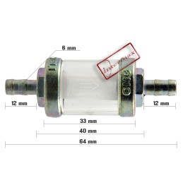 Fuel filter metal scooter moped quad waz 5 6