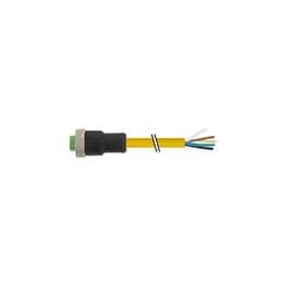1 pcs : 7700-A5021-U1D1000 - Sensor Cables / Actuator Cables Mini (7/8) 5 pole, Female 0 w/ Cable, TPE 5x16AWG ye UL/CSA, TC-ER 