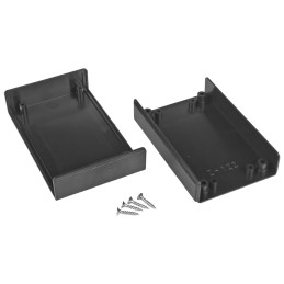 1 pcs - RS PRO Black ABS Enclosure, IP53, IK07, Black Lid, 108.1 x 69.2 x 24.5mm