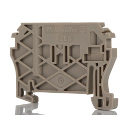 1 pcs - Weidmuller WDU Series Dark Beige DIN Rail Terminal Block, 10mm², 1-Level, Screw Termination, ATEX