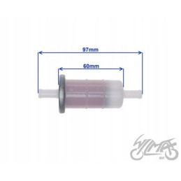 Fuel filter, 8mm paper insert, Honda Yamaha Kawa, Motogeneric