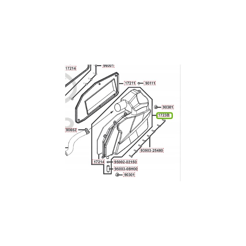 Kymco myroad 700 air filter housing
