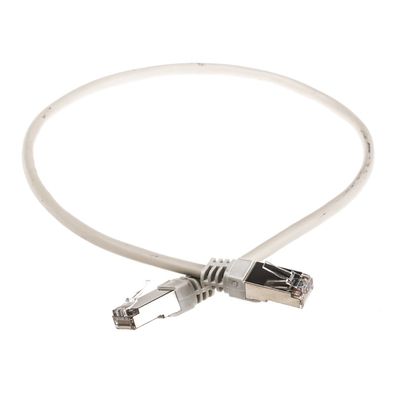 1 pcs - Decelect Cat5 Male RJ45 to Male RJ45 Ethernet Cable, F/UTP, Grey PVC Sheath, 0.5m