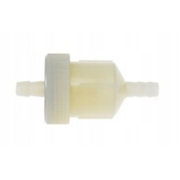 Unscrewed fuel filter with mesh