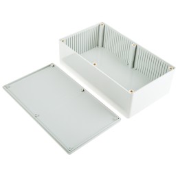 1 pcs - Hammond 1591 Series Grey Flame Retardant ABS Enclosure, IP54, Grey Lid, 191 x 110 x 61mm