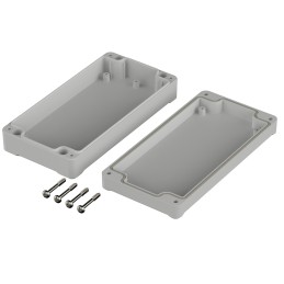 1 pcs - Bopla Euromas II Series Light Grey ABS Enclosure, IP65, Light Grey Lid, 160 x 80 x 37mm