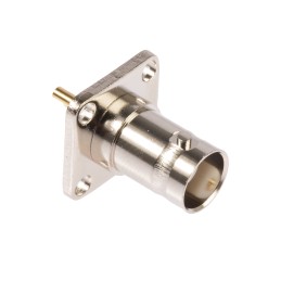 1 pcs - RS PRO, jack Flange Mount BNC Connector, 50Ω, Solder Termination, Straight Body