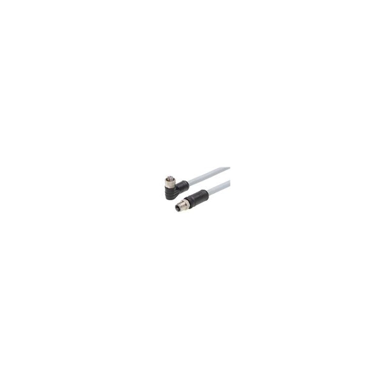 1 pcs : 1205010113 - Sensor Cables / Actuator Cables M12 Double-Ended Cordset 5 Poles Female (90) to Male 14 AWG Gray 10.0m Lngt