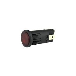 1 pcs : P84-R28H-CR - LED Panel Mount Indicators 0.5in FLAT 28VDC TAB RED