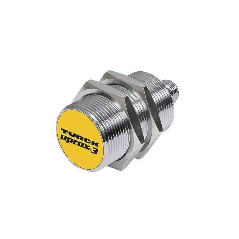 1 pcs - Turck Inductive Barrel-Style Proximity Sensor, M30 x 1.5, 20 mm Detection, PNP & NPN Output, 10 - 30 V dc, IP68
