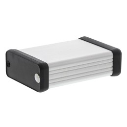 1 pcs - Hammond 1455 Series Clear Aluminium Enclosure, IP54, Black Lid, 80 x 54 x 23mm