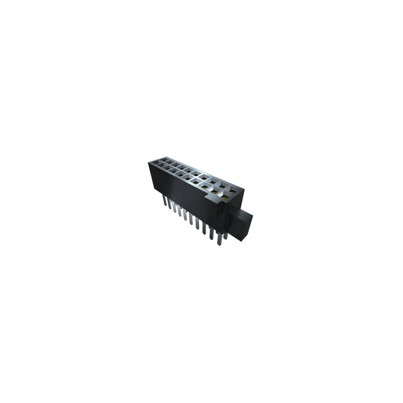 1 pcs - Samtec SFM Series Straight Hole Mount PCB Socket, 10-Contact, 2-Row, 1.27mm Pitch, Solder Termination