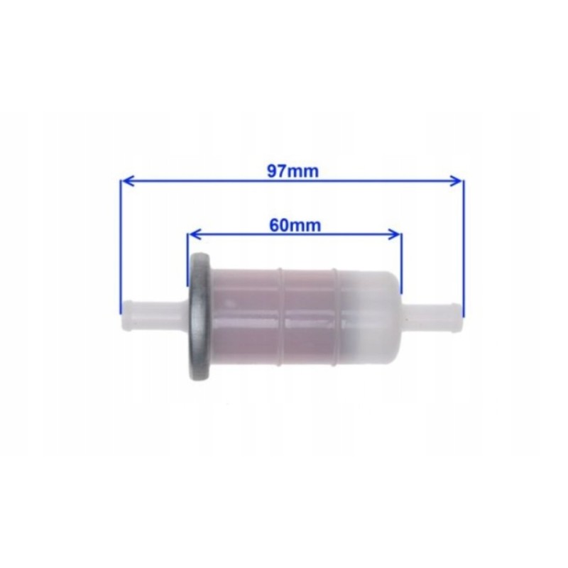 Fuel filter, 8mm paper insert, motorcycle filter